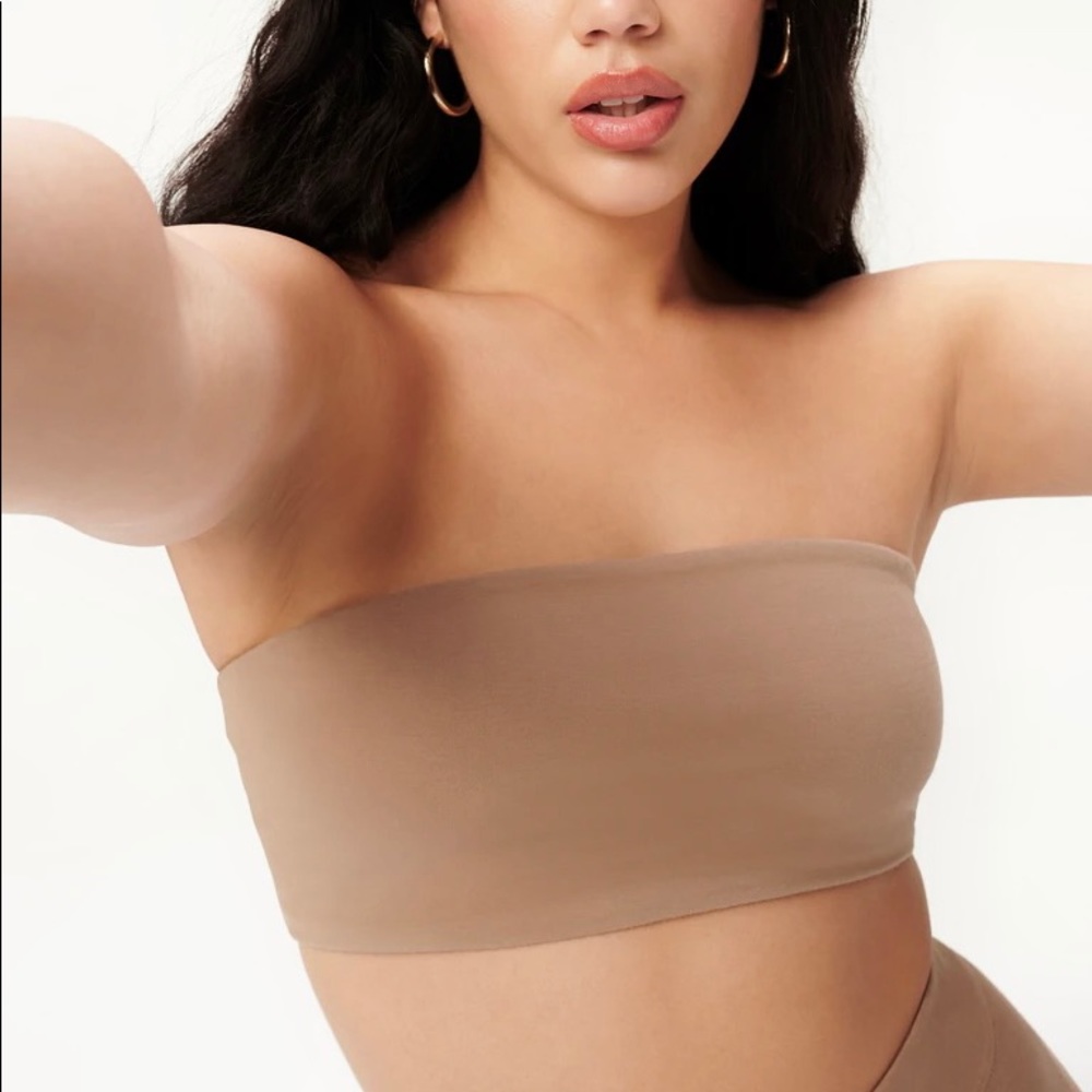 NWT Good American Essential Bandeau Crop Top Sz 3 (LRG)
